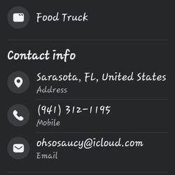 Oh So Saucy - Contact info call and find out their location, or check FB or Instagram