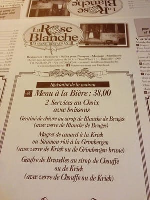 Menu photo 8 La Rose Blanche Brussels, BRU