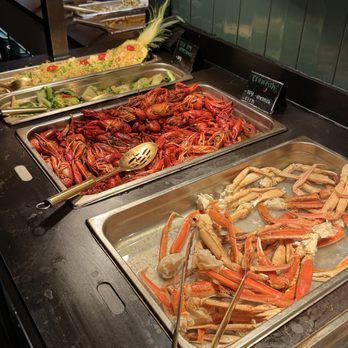 Kanpai - Some of the seafood at the hot bar area - Asian Fusion Near Me - Rockville, Maryland Kanpai - Some of the seafood at the hot bar area - Asian Fusion Near Me - Rockville, Maryland