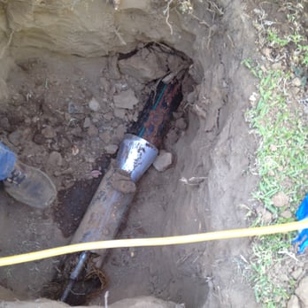 Sewer Spy - New HDPE pipe "bursting" through the old broken existing pipe with the steel head attached. - Plumbing Near Me