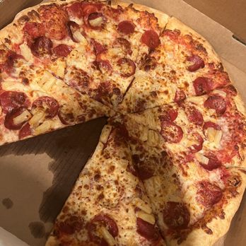 Red Apple Kitchen - Pepperoni and pineapple... 1 slice missing because hubby couldn't wait and our son was picking at the pepperoni. - Pizza Near Me - San Leandro, California Red Apple Kitchen - Pepperoni and pineapple... 1 slice missing because hubby couldn't wait and our son was picking at the pepperoni. - Pizza Near Me - San Leandro, California