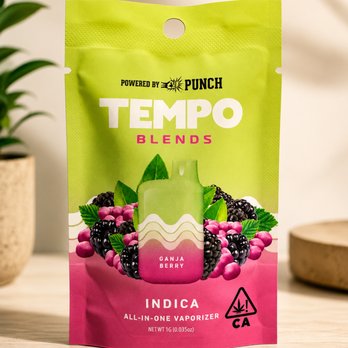Risah - Tempo Ganja Berry 1g AIO features sweet mixed berry flavors with smooth, flavorful vapor. Indica derived Vape. - Cannabis Collective Near Me - San Jose, California Risah - Tempo Ganja Berry 1g AIO features sweet mixed berry flavors with smooth, flavorful vapor. Indica derived Vape. - Cannabis Collective Near Me - San Jose, California