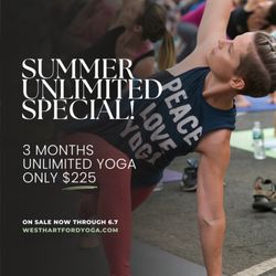West Hartford Yoga - Summer Special, 3 Months of Unlimited Yoga for $225