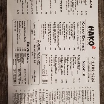 Hako - Menu - Sushi Bars Near Me - Irvine, California Hako - Menu - Sushi Bars Near Me - Irvine, California