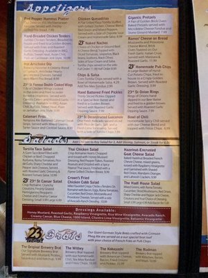 Menu photo 6 23rd Street Brewery Lawrence, KS Menu photo 6 23rd Street Brewery Lawrence, KS