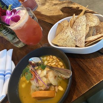 Limón - Shrimp ceviche, bomba del amor, & a margarita. - Peruvian Near Me - Oakland, California