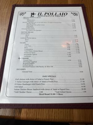 Menu photo 2 Il Pollaio San Francisco, CA