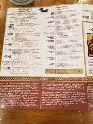 Menu photo 4 Faegan's Cafe & Pub Syracuse, NY