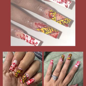 Angela's Nails & Spa - The inspiration photo & the results. They did super good and paid attention to all the details! - Nail Salons Near Me - San Carlos, California Angela's Nails & Spa - The inspiration photo & the results. They did super good and paid attention to all the details! - Nail Salons Near Me - San Carlos, California