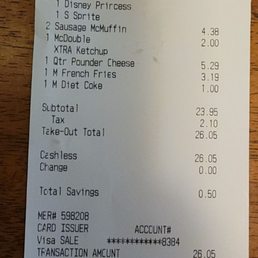 a receipt on a table a receipt on a table