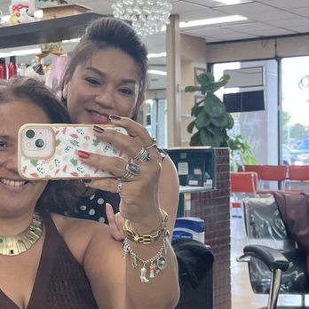 Hair By Tony - This is Lily, my stylist. She is very nice. This is after my color, highlight and style. - Hair Salons Near Me - Katy, Texas Hair By Tony - This is Lily, my stylist. She is very nice. This is after my color, highlight and style. - Hair Salons Near Me - Katy, Texas