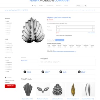 Company 50 - FrankMorrow.com e-commerce website design. - Web Design Near Me