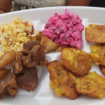 Chez Matou - Pla bannann ak salad russe/ Plantains and beets salad platter - Caterers Near Me Chez Matou - Pla bannann ak salad russe/ Plantains and beets salad platter - Caterers Near Me
