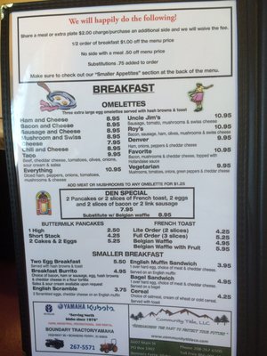 Menu photo 4 The Badger's Den Bonners Ferry, ID Menu photo 4 The Badger's Den Bonners Ferry, ID