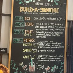 Grow Kitchen and Cafe - Menu