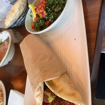 Ammatoli - Falafel Veggie Wrap, Tabbouleh Salad - Mediterranean Near Me - Long Beach, California Ammatoli - Falafel Veggie Wrap, Tabbouleh Salad - Mediterranean Near Me - Long Beach, California