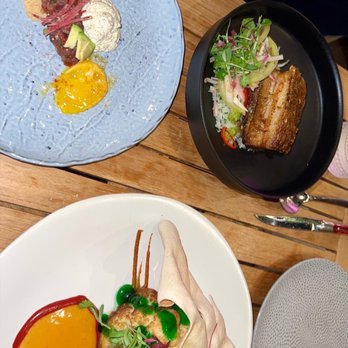 Seven Reasons - Crispy pork belly, Cauliflower Tempura and Bluefin Tuna Tartare - Latin American Near Me - Washington, DC, District of Columbia Seven Reasons - Crispy pork belly, Cauliflower Tempura and Bluefin Tuna Tartare - Latin American Near Me - Washington, DC, District of Columbia