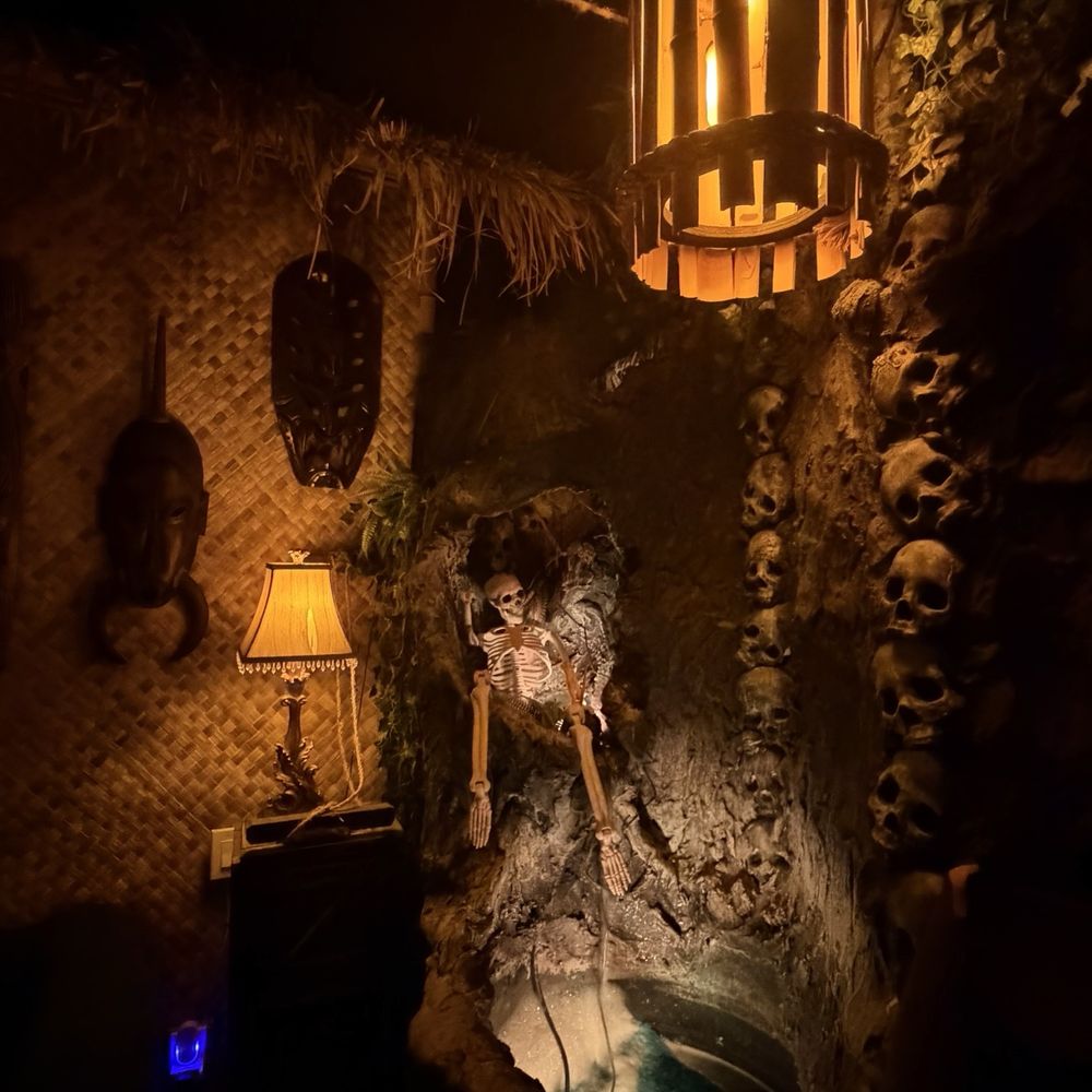 Skulls and water feature