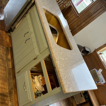 Paxton Countertops - Installation of island sink. - Countertop Installation Near Me - Lansing, Michigan Paxton Countertops - Installation of island sink. - Countertop Installation Near Me - Lansing, Michigan