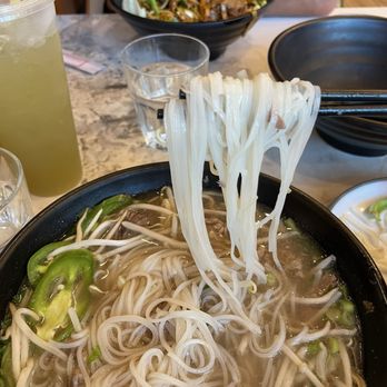 Pho 408 - #5 (pho tai chin), pf7 (beef chow fun - pho xao bo) - Vietnamese Near Me - San Jose, California
