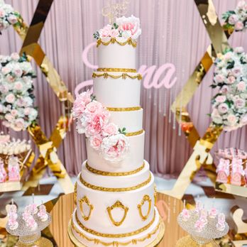 Chaos Custom Cakes - a three tiered wedding cake - Custom Cakes Near Me