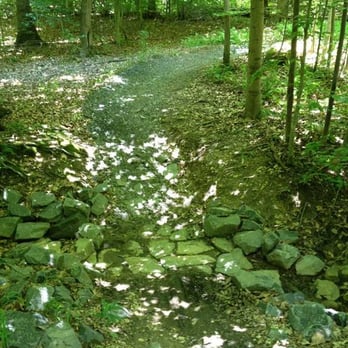 Meadowood Special Recreation Management Area - Boulders stacked over where water runs down; prevents serious mud pits. - Hiking Near Me - Lorton, Virginia