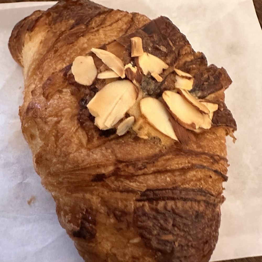 The last almond croissant! The last almond croissant!