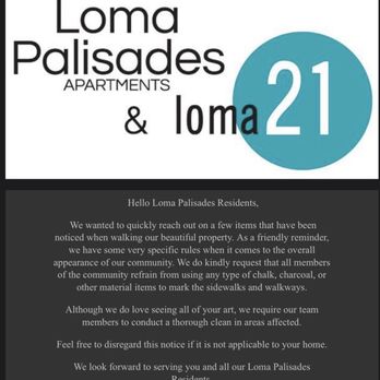 Loma Palisades - Email saying our kids can't play with chalk. - Apartments Near Me - San Diego, California Loma Palisades - Email saying our kids can't play with chalk. - Apartments Near Me - San Diego, California