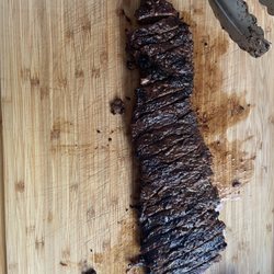 Teriyaki marinated skirt steak