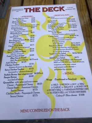 Menu photo 4 Dutchmaid Deck Ephrata, PA