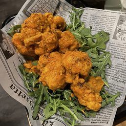 Cauliflower wings with buffalo sauce - THE BEST! Cauliflower wings with buffalo sauce - THE BEST!
