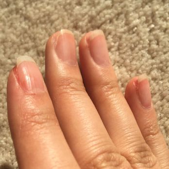 Bliss Nails & Spa - Uneven coffin nail and blood. You can see where she went into my nail bed on more than 1 finger - Nail Salons Near Me - Ellicott City, Maryland Bliss Nails & Spa - Uneven coffin nail and blood. You can see where she went into my nail bed on more than 1 finger - Nail Salons Near Me - Ellicott City, Maryland