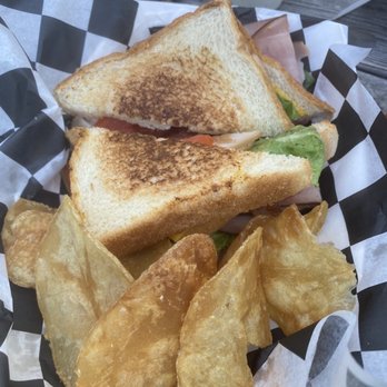 Breakwater Grill - Homemade chips and Club Sandwich - American Near Me - Montgomery, Texas