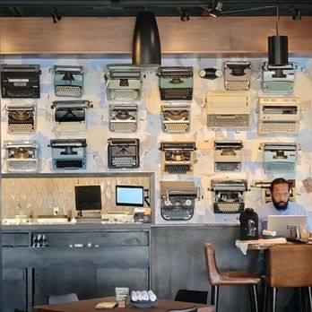 Postino Addison - Love the Typewriter Wall. - Wine Bars Near Me - Dallas, Texas Postino Addison - Love the Typewriter Wall. - Wine Bars Near Me - Dallas, Texas