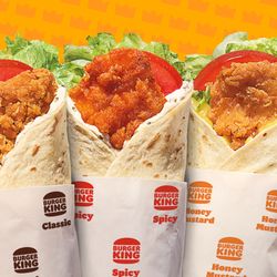 Burger King - Classic Wrap
Spicy Wrap
Honey Mustard Wrap