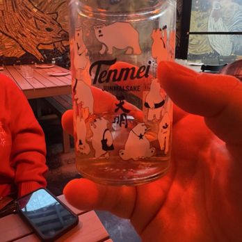 Ivan Ramen - "Polar Bear" sake with a souvenir cup - Ramen Near Me - New York, New York