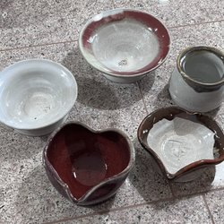 Desert Dragon Pottery - My pottery after 3 sessions and glazing