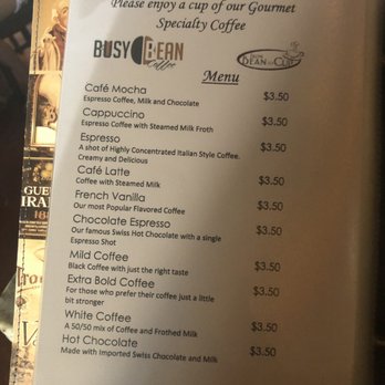 Buster's Bistro - Coffee menu - Pubs Near Me - Sanford, Florida Buster's Bistro - Coffee menu - Pubs Near Me - Sanford, Florida