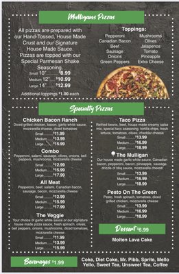 Menu photo 1 Mulligan's Marion, KY