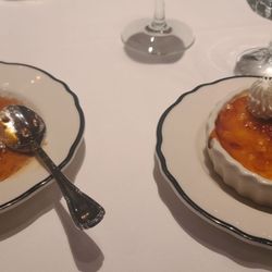 The Alcove Restaurant & Lounge - Chocolate bonet and creme brulee.