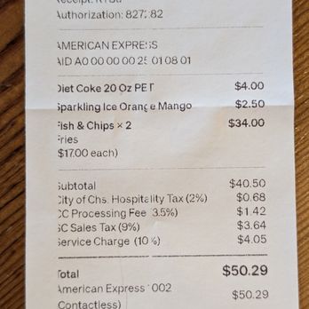 Island Cabana Bar - Outrageous taxes and fees! Go somewhere else! - Salad Near Me - Charleston, South Carolina