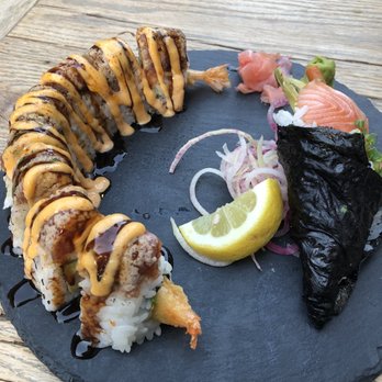 Toro - Seared Carmel Roll and Salmon Hand roll - Sushi Bars Near Me - Carmel, California Toro - Seared Carmel Roll and Salmon Hand roll - Sushi Bars Near Me - Carmel, California