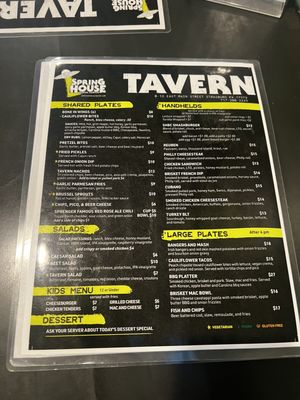 Menu photo 6 Tavern By Spring House Brewing Strasburg, PA