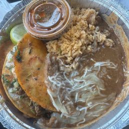 Quesataco Birria with Rice and Beans Quesataco Birria with Rice and Beans