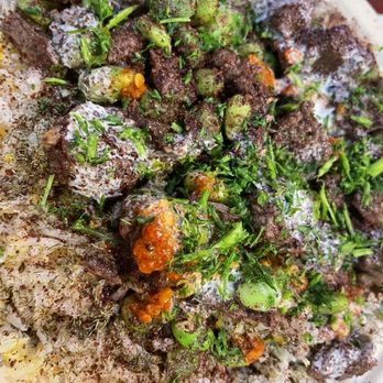 Farvahar Persian Cafe - Baghali Polo with Meat Plate - Middle Eastern Near Me - Seattle, Washington