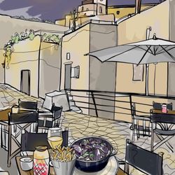 Bar-1805 - Table with a view
