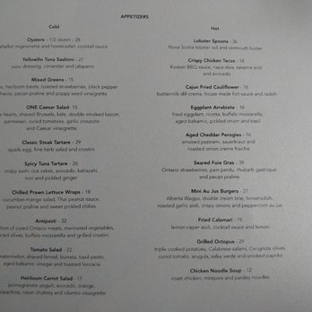 One Restaurant - Appetizers - Canadian (New) Near Me - Toronto, Ontario