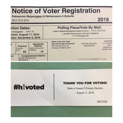Lanakila Elementary School - My polling place . Did you vote? "No vote No gripe"
