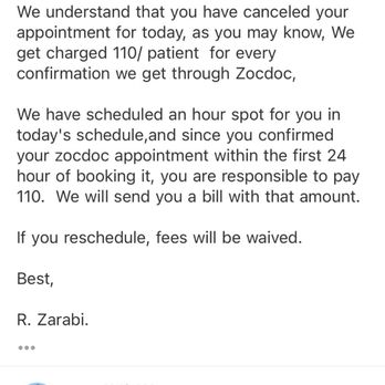 Robert Zarabi, DDS - Email communications with the practice. Your arrangement with ZocDoc should be non of my business. - Oral Surgeons Near Me - New York, New York Robert Zarabi, DDS - Email communications with the practice. Your arrangement with ZocDoc should be non of my business. - Oral Surgeons Near Me - New York, New York