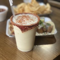 Mikey V's Tacos On The Square & Hot Sauce Shop - Piña Colada with a spicy tamarind rim